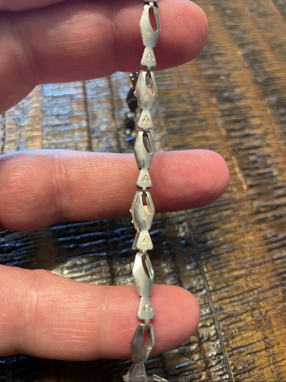 VINTAGE Italian Sterling Silver Star Link Bracelet - Picture 5 of 5